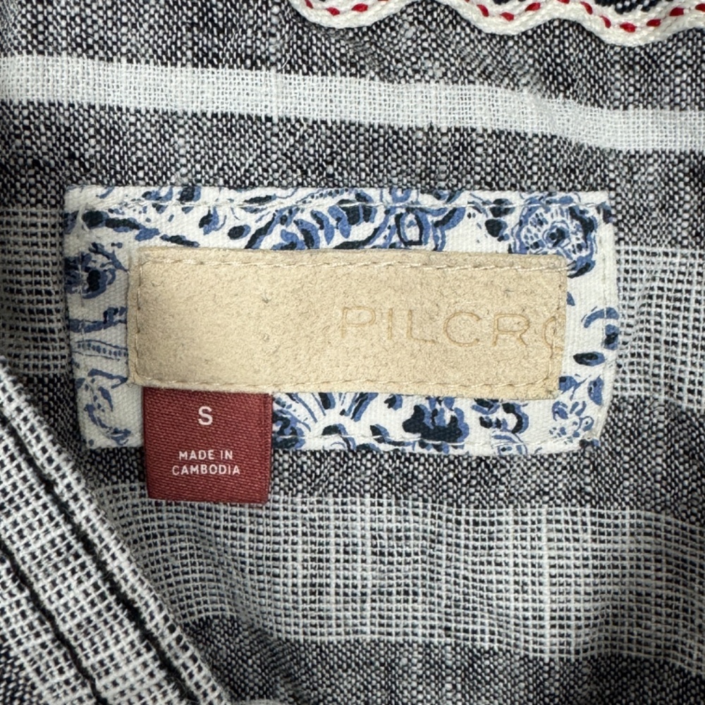 ANTHROPOLOGIE Pilcro Linen Henley Surf Shirt - Picture 13 of 15